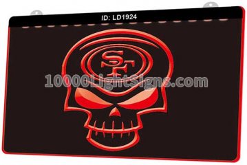 LD1924 San Francisco 49ers NFC NFL Skull Sports
