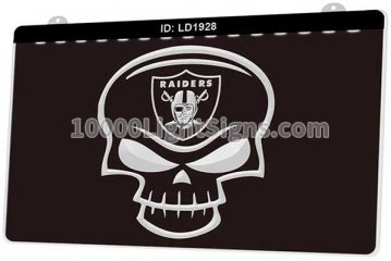 LD1928 Oakland Raiders AFC NFL Skull Sports