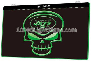 LD1929 New York Jets AFC NFL Skull Sports