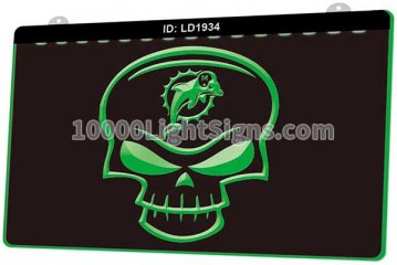 LD1934 Miami Dolphins AFC NFL Skull Sports