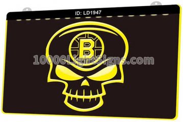LD1947 Boston Bruins BOS NHL Skull Sports