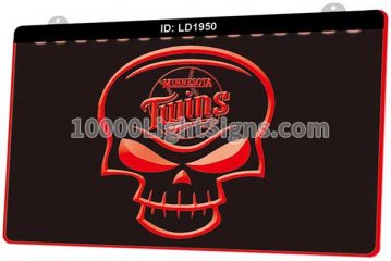 LD1950 Minesota Twins AL MLB Skull Sports