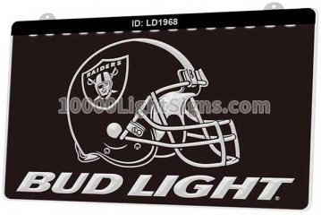 LD1968 Oakland Raiders AFC NFL Helmet Sports Bud Light