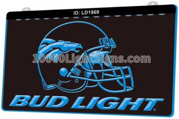 LD1969 Denver Broncos AFC NFL Helmet Sports Bud Light