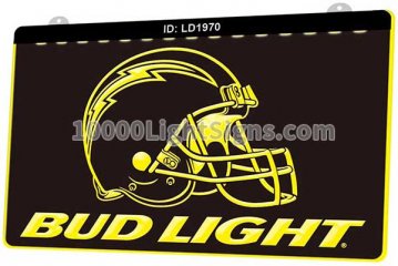 LD1970 San Diego Chargers AFC NFL Helmet Sports Bud Light