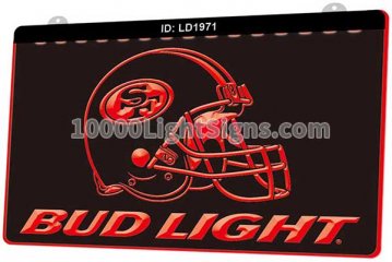 LD1971 San Francisco 49ers NFC NFL Helmet Sports Bud Light
