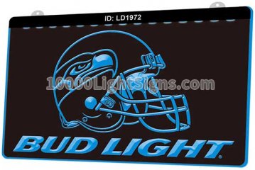 LD1972 Seattle Seahawks NFC NFL Helmet Sports Bud Light