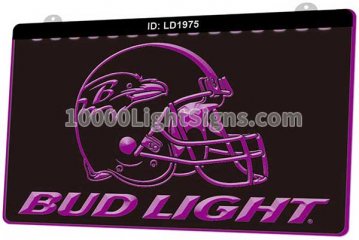 LD1975 Baltimore Ravens AFC NFL Helmet Sports Bud Light