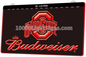 LS1594 The Ohio State Buckeyes Football Budweiser Bar