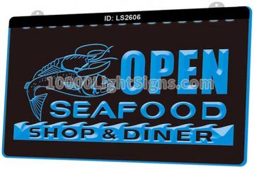 LS2606 Seafood Shop Diner Open