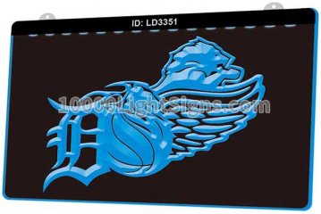 LD3351 Detroit Sports Teams Lions Red Wings