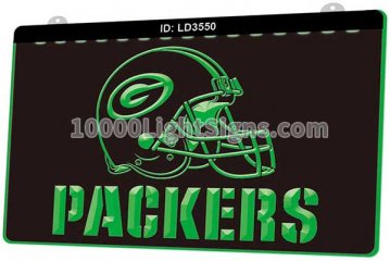 LD3550 Green Bay Packers NFC NFL Helmet Sports