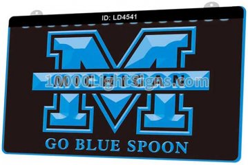 LD4541 Michigan Wolverines Football Go Blue Spoon