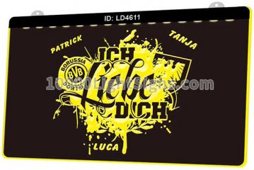 LD4611 Borussia Dortmund Sports Ich Liebe Dich