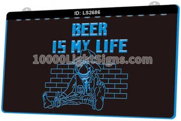 LS2686 Beer Is My Life Bar