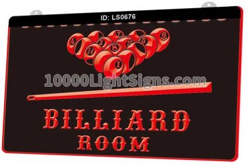 LS0676 Billiard Pool Room Bar Beer