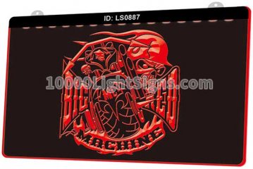 LS0887 Big Red Machine Skull Letrero De Cincinnati Reds baseball Sports