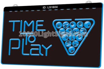 LS1604 Time To Play Pool Snooker Room