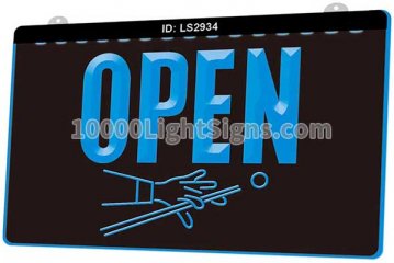 LS2934 Billiards Pool Room Table Pub Open