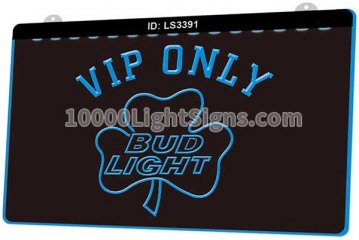 LS3391 Bud Light Beer Bar Vip Only