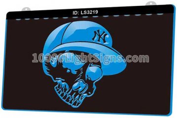 LS3219 New York Yankees AL MLB Sports Skull