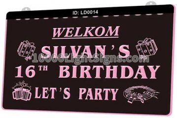LD0014 Welkom Silvans 16th birthday lets party