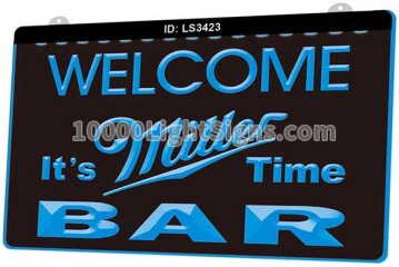 LS3423 Welcome Miller Time Beer