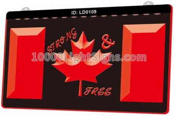 LD0109 Canadian Flag Strong & Free
