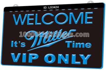 LS3424 Welcome Miller Time Beer