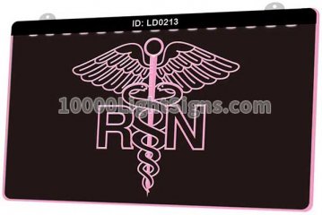 LD0213 RN Registered Nurse Caduceus Snake medical symbol