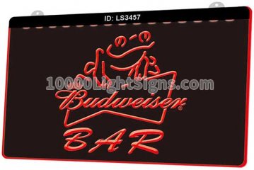LS3457 Budweiser Frog Beer Bar