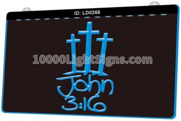 LD0266 Cross Bible John 3.16