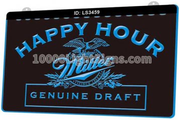 LS3459 Miller Draft Beer Happy Hour Bar