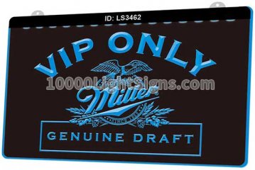 LS3462 Miller Draft Beer Vip Only Bar