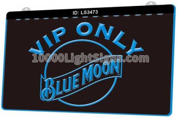 LS3473 Bar Blue Moon Beer Vip Only