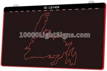 LD1454 Newfoundland Canada Map