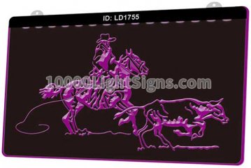 LD1755 Cowboy Horse Dog