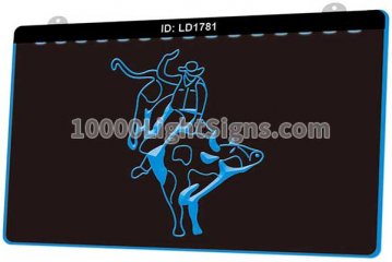 LD1781 Rodeo Bull Cowboy Riding