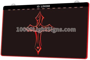 LD0268 Tribal Crucifix Tattoos and Body Art