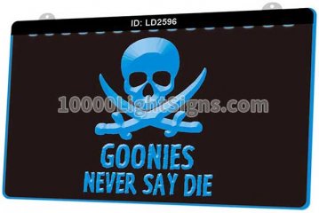 LD2596 Goonies never Say Die Skull Crossed Swords