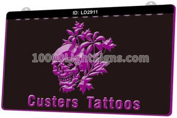 LD2911 Custers Tattoos Skull