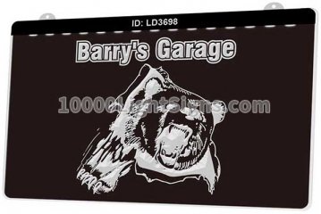LD3698 Angry Bear Ripped Skin Tattoo Barrys Garage