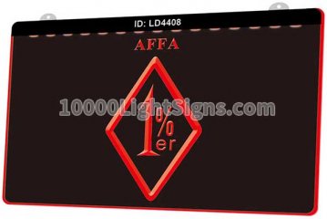 LD4408 Outlaw Biker 1% er One Percenter AFFA Ring