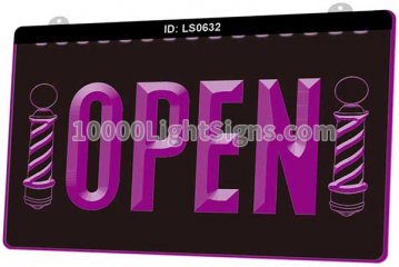 LS0632 Open Barber Poles Hair Cut Shop