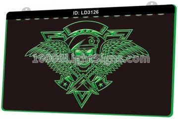 LD3126 Military Skull