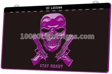 LD3344 Pistol Gun Skull