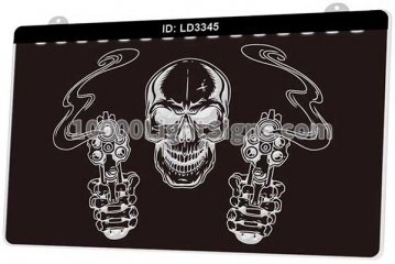 LD3345 Pistol Gun Skull