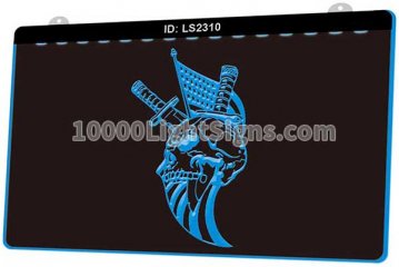 LS2310 Skull Flag Knife Army Military US