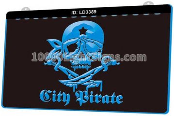 LD3389 City Pirate Pirate Skull