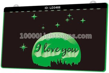 LD3466 I Love You To The Moon Star